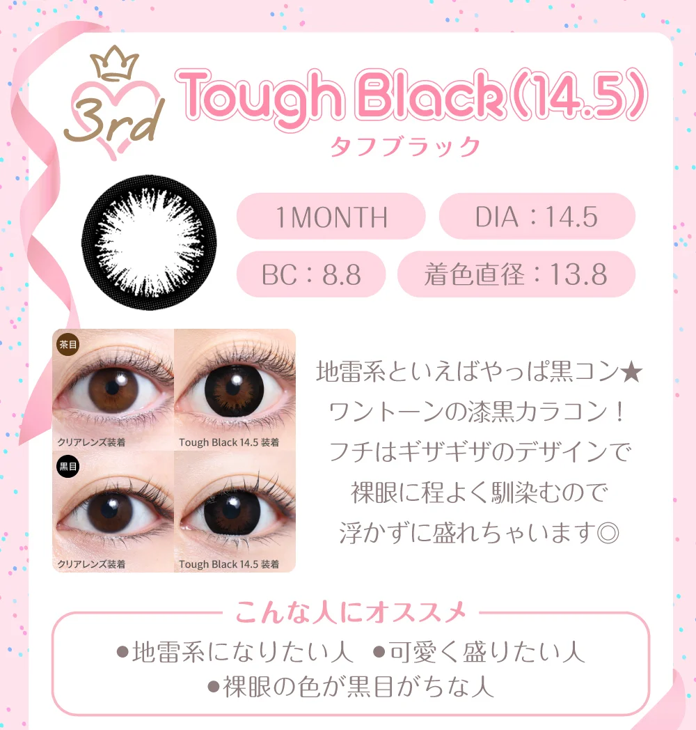 タフブラック 14.5mm（1MONTH）