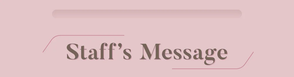 Staff's Message