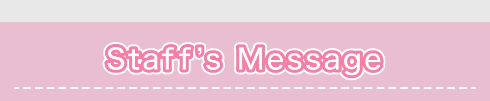 Staff's Message