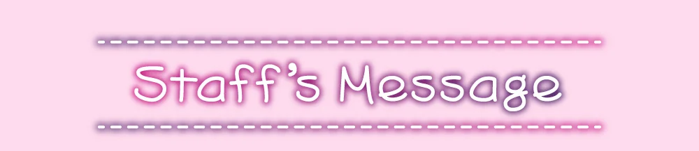 Staff's Message