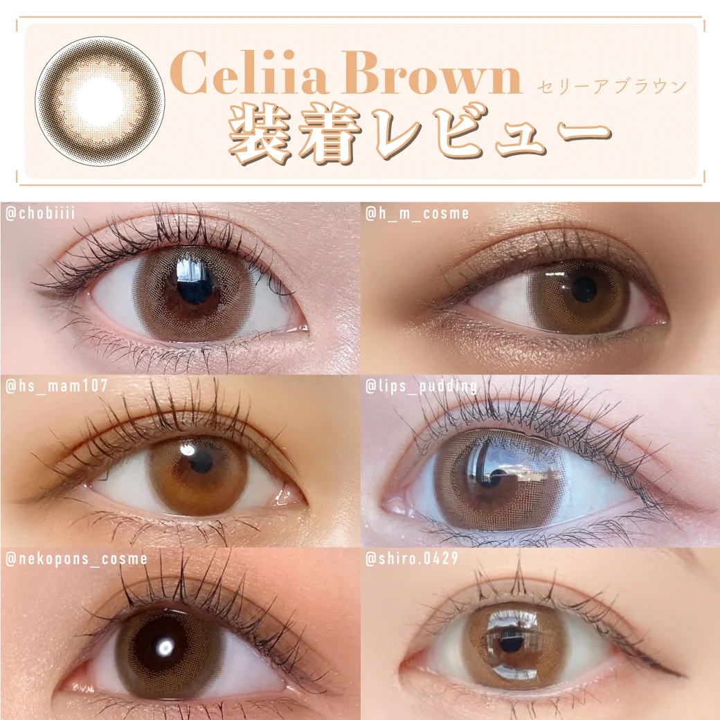 セリーアブラウン 装着レビュー2 わざとらしくない透明感ブラウン｜カラコン ワンデー