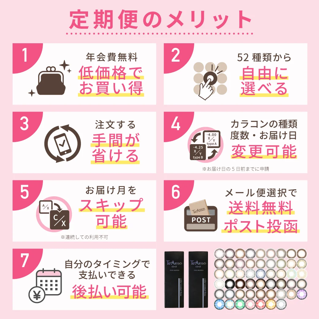 度あり・度なし「TeAmo1DAY定期便」メリット