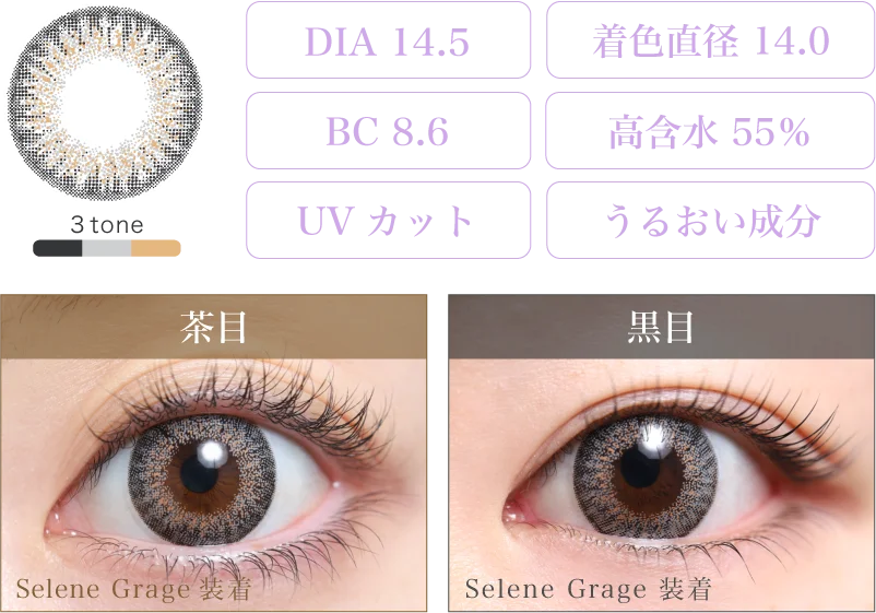 Selene Grege 着画＆スペック