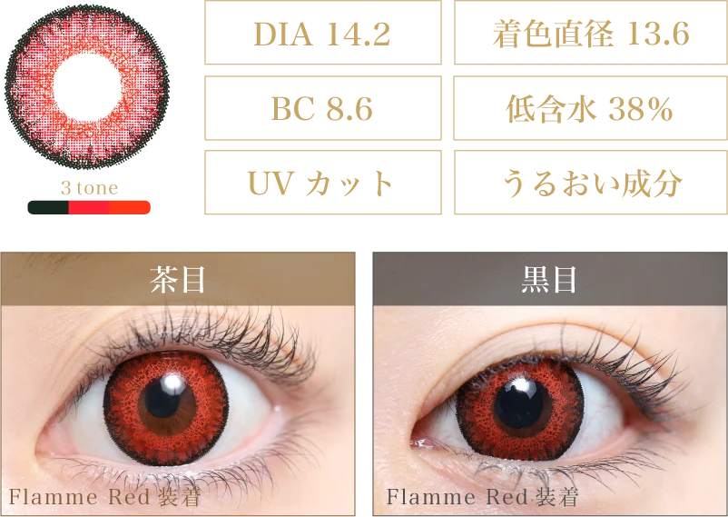 Flamme Red 着画＆スペック