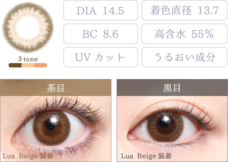 Lua Beige 着画＆スペック