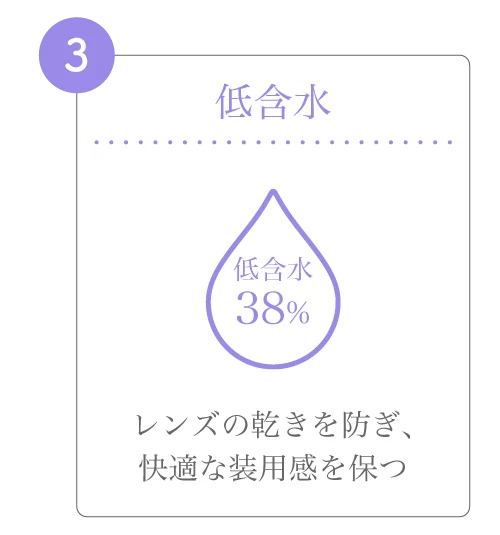 瞳に優しいエッジ)エッジが丸くなめらかで自然な付け心地