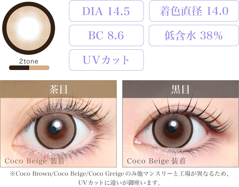 Coco Beige 着画＆スペック