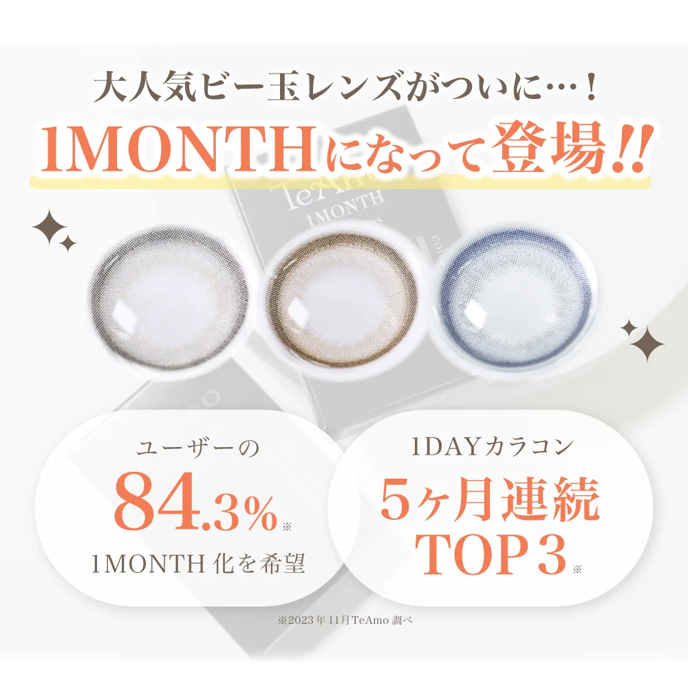 1MONTHになって登場