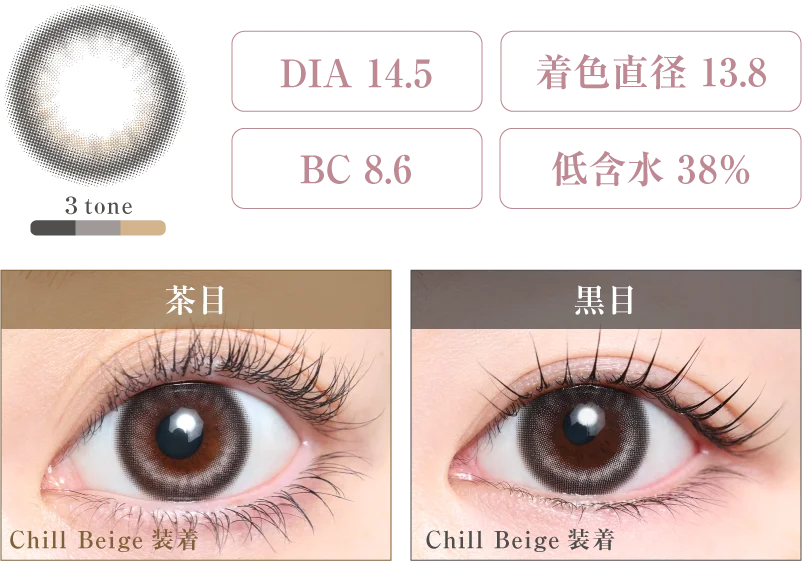Chill Beige 着画＆スペック