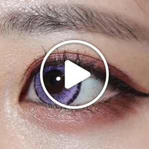 /product/385/_商品サムネイル_Renel Violet レネルバイオレット着用動画 深みのある、鮮やかな発色。エキゾチックで神秘的な目元になれる、 上品さのあるカラコン。